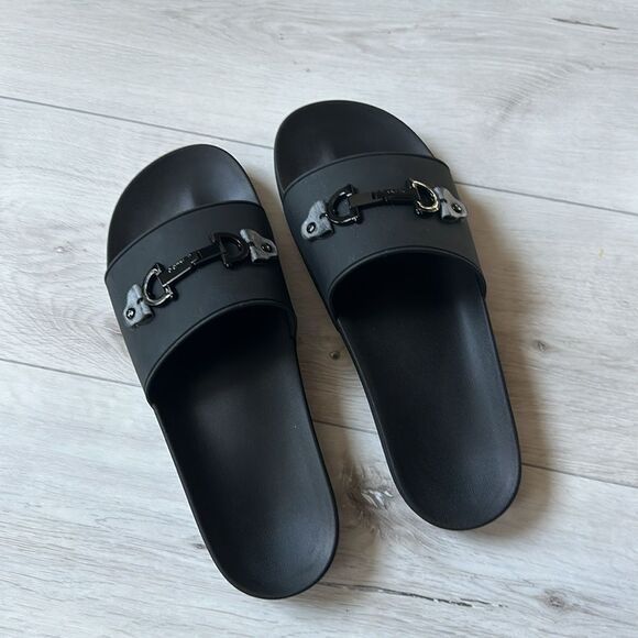Also Loungeslide Slide sandal Black Mens Size 11 Nwt Without Box - Picture 11 of 11